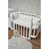 Бампер-косичка Twins, 3-х прядна, 220 см, білий (2020-K3-220-01) - Pampik - 4