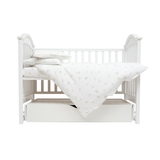 Комплект постільної білизни Twins Muslin Print Botanical, 4 предмети, білий (3031-TMP-202F) - Pampik - 2