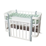 Бампер-косичка Twins, 3-х прядна, 240 см, темно-ментоловий (2020-K3-240-31) - Pampik