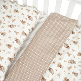 Комплект постільної білизни Twins Satin Limited Love bears, 4 предмети, бежевий (3026-TSL-02LB) - Pampik - 5