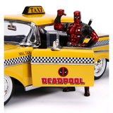 Машина металева Jada Марвел. Жовте таксі Чеві Бел Ейр (1957) з фігуркою Дедпула, 1:24, жовтий (253225001) - Pampik - 18