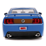 Машина металева Jada Марвел. Месники Форд Мустанг GT (2006) з фігуркою Капітана Америки,1:24, синій (253225007) - Pampik - 10