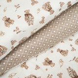 Комплект постільної білизни Twins Satin Limited Love bears, 4 предмети, бежевий (3026-TSL-02LB) - Pampik - 3