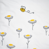 Комплект постільної білизни Twins Ромашка, сатин, 3 предмети, білий (3056-TR01) - Pampik - 4