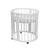 Детская овальная кроватка Twins Oval 10 в 1+ матрас, белый (L110-TO) - Pampik - 2