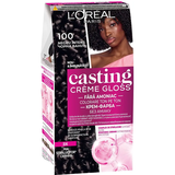 Краска-уход для волос L'Oreal Paris Casting Creme Gloss тон 100 черная ваниль, без аммиака, 120 мл - Pampik
