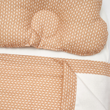 Набір в коляску Twins Колоски: плед, ортопедична подушка, простирадло, бежевий (1499-TMХБ-20Kol) - Pampik - 2