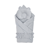 Набір Twins Ego: плед, подушка та резинка, сірий (1497-НТЕ-10) - Pampik