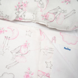 Набір в коляску Twins Кролики: плед, ортопедична подушка, простирадло, рожевий (1499-TMХБ-20Ra) - Pampik - 2