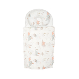 Набір в коляску Twins Bear Forest: плед, подушка, простирадло на резинці, муслін, білий (1489-TMB-1014) - Pampik