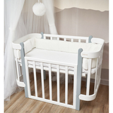 Бампер-валик Twins Ego, велюр, 240 см, молочний (2032-BVTEV-202) - Pampik