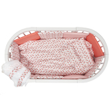 Постельный комплект Twins Dolce Limited Птички, 8 эл., коралловый (4060-DL-405) - Pampik