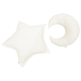 Бампер-подушка Twins Месяц и Звездочка Ego, велюр, молочная (7099-TMSEV-202) - Pampik