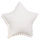 Бампер-подушка Twins Звездочка Маршмелоу, велюр, 37х37 см, белый (2020-BTZM-01) - Pampik - 2