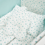 Постельный комплект Twins Dolce Limited Сердечка, 8 эл., мятный (4060-DL-402) - Pampik - 2