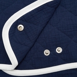 Конверт Twins Geometry, муслін стьобаний, 0-6 міс., Dark Navy темно-синій (9017-TGM-09) - Pampik - 2