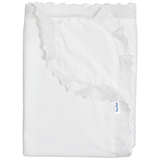 Крыжма-плед Twins, сатин с кружевом, 80x80 см, белый (1401-80/80-S-01) - Pampik