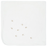 Крыжма-плед Twins Ласточки, флис, 100x100 см, белый (1408-КТLF100V01) - Pampik