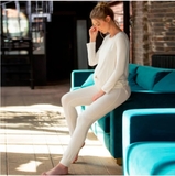 Пижама Cache Coeur Sofia, кофточка и брюки, р.S, кремовый (TN1600,PL1600/36503) - Pampik - 5