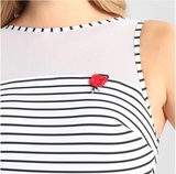 Купальник цільний Cache Coeur Brittany UPF50+, р.38, білий в полоску (180ВМ/23790) - Pampik - 2