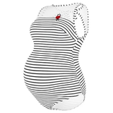 Купальник цільний Cache Coeur Brittany UPF50+, р.38, білий в полоску (180ВМ/23790) - Pampik