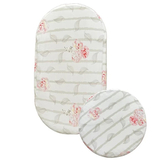 Простирадла на резинці Babyhood Vintage Flower, трикотаж, 2 шт., білий з принтом (37860) - Pampik