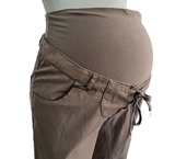 Штани для вагітних Menonove з трикотажним животом, пояс на гумці, р.46, хакі (J12124/4502) - Pampik - 5