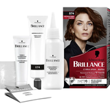 Фарба для волосся Brillance 874 Бархатистий каштан, 143,7 мл - Pampik - 2