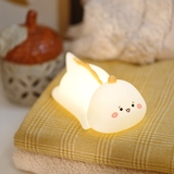 Дитячий силіконовий нічник Динозаврик, білий - Pampik - 4