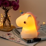 Дитячий силіконовий нічник Єдиноріг Райдужний, білий - Pampik - 2