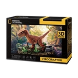 Трехмерная головоломка-конструктор CubicFun National Geographic Dino Велоцираптор, 63 элемента (DS1053h) - Pampik
