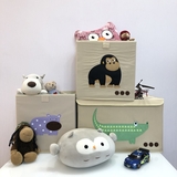 Короб складной с крышкой Handy Home Крокодил, 48x30x30 см, бежевый (CH16) - Pampik - 2