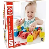 Дерев'яні кубики-шнурівка Hape Фігури (E1019) - Pampik - 6