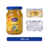 Пюре Elfik Magic з яблук, гарбуза та груш, без доданого цукру, 1020 г (6 шт. по 170 г) - Pampik