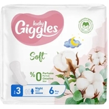 Гігієнічні прокладки Giggles Lady Ultra Soft Night 3, 6 крапель, 6 шт. - Pampik