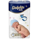 Підгузки на липучках Dolphin Baby 1 (2-5 кг), 40 шт. - Pampik