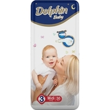 Підгузки на липучках Dolphin Baby 3 (4-9 кг), 36 шт. - Pampik