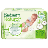 Підгузки на липучках Bebem Natural, 2 (3-6 кг), 252 шт. (6 уп. по 42 шт.) - Pampik - 2