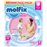 Підгузки-трусики Molfix, 7 (19+ кг), 27 шт. - Pampik