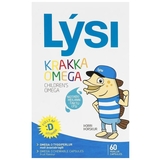 Омега-3 для дітей Lysi з вітаміном D3, жувальні з фруктовим смаком, 60 капсул - Pampik