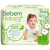 Підгузки на липучках Bebem Natural, 4 (7-14 кг), 180 шт. (6 уп. по 30 шт.) - Pampik - 2