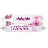 Вологі серветки Dolphin Sensation Flower, з клапаном, 72 шт. - Pampik