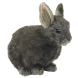 М'яка іграшка Hansa Кролик карликовий сірий, 18 см (8129) - Pampik
