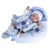 Кукла Munecas De Cuna в голубом комбинезоне, 45 см (43250) - Pampik