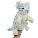 М'яка іграшка на руку Hansa Puppet Сніговий барс блакитний, 32 см (7779) - Pampik