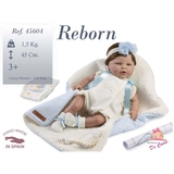 Лялька Munecas De Cuna Reborn Magdalena з блакитною пов'язкою, 45 см (45604) - Pampik - 2