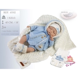Лялька Munecas De Cuna Елмо у блакитному одязі, 45 см (43236) - Pampik - 2