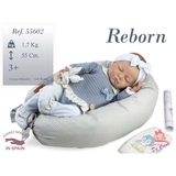 Лялька Munecas De Cuna Reborn, синій одяг, 55 см (55602) - Pampik - 2