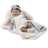 Лялька Munecas De Cuna Reborn Magdalena з блакитною пов'язкою, 45 см (45604) - Pampik