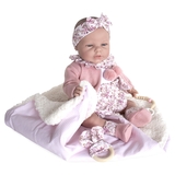 Лялька Munecas De Cuna у рожевому одязі з пов'язкою, 45 см (43243) - Pampik